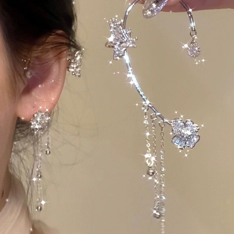 Butterfly Tassel Clip-On Earrings – image 3