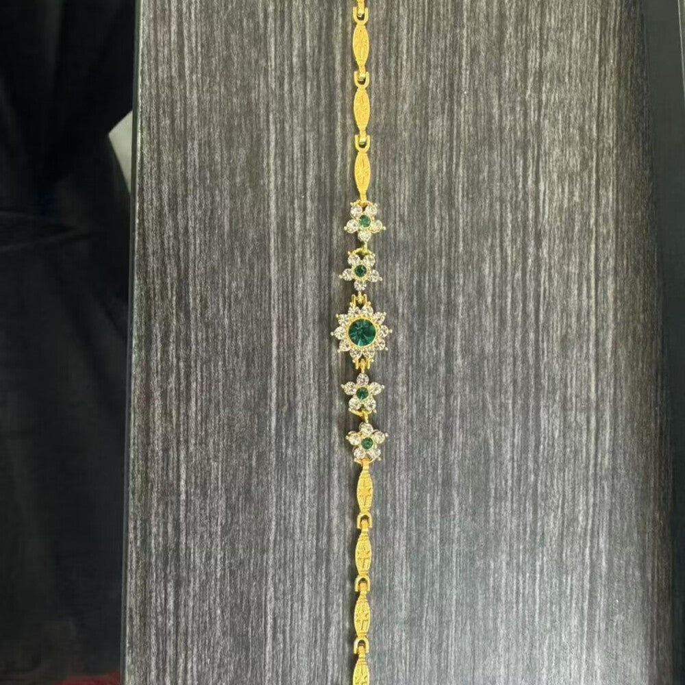 Floral Bracelet - Silver Tone