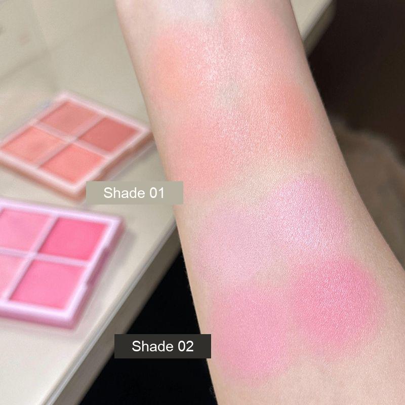 Cream blush palette shades 01 and 02 shown as colour swatches