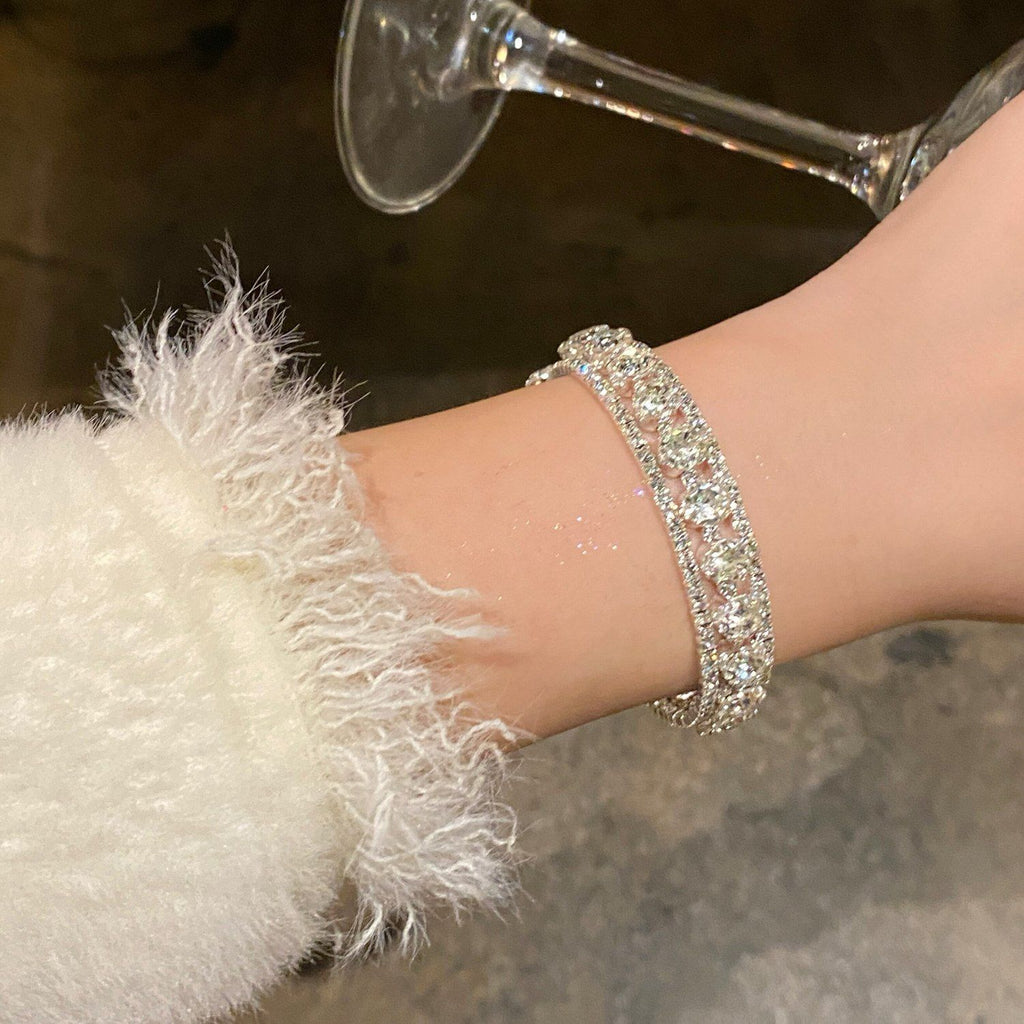 Crystal-Style Multi-Layer Adjustable Shimmer Bracelet — product view 1