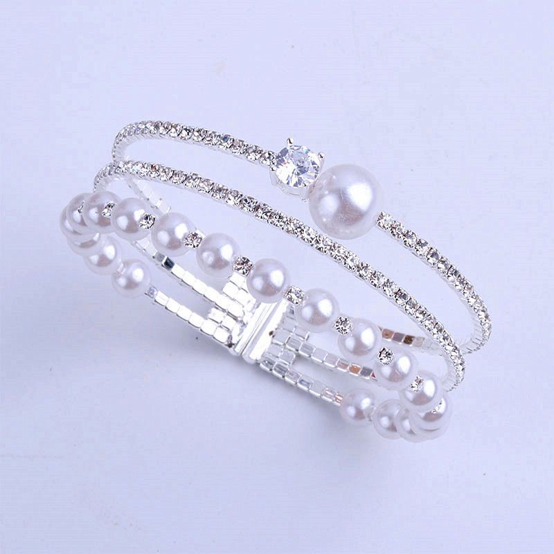 Rose Gold-Tone Rose Multi-Layer Bracelet – image 11