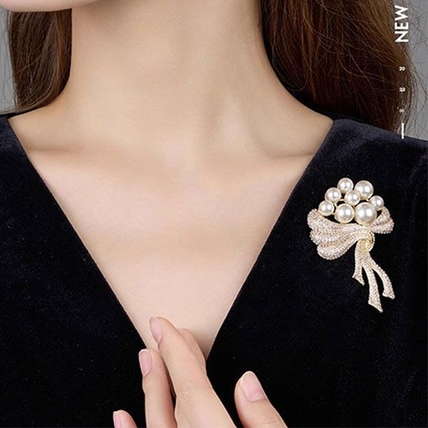 Pearl-Style Brooch — product view 3