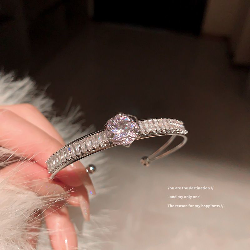 Floral Crystal-Style Adjustable Bracelet – image 12