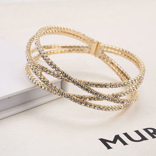 Rose Gold-Tone Rose Multi-Layer Bracelet – image 10