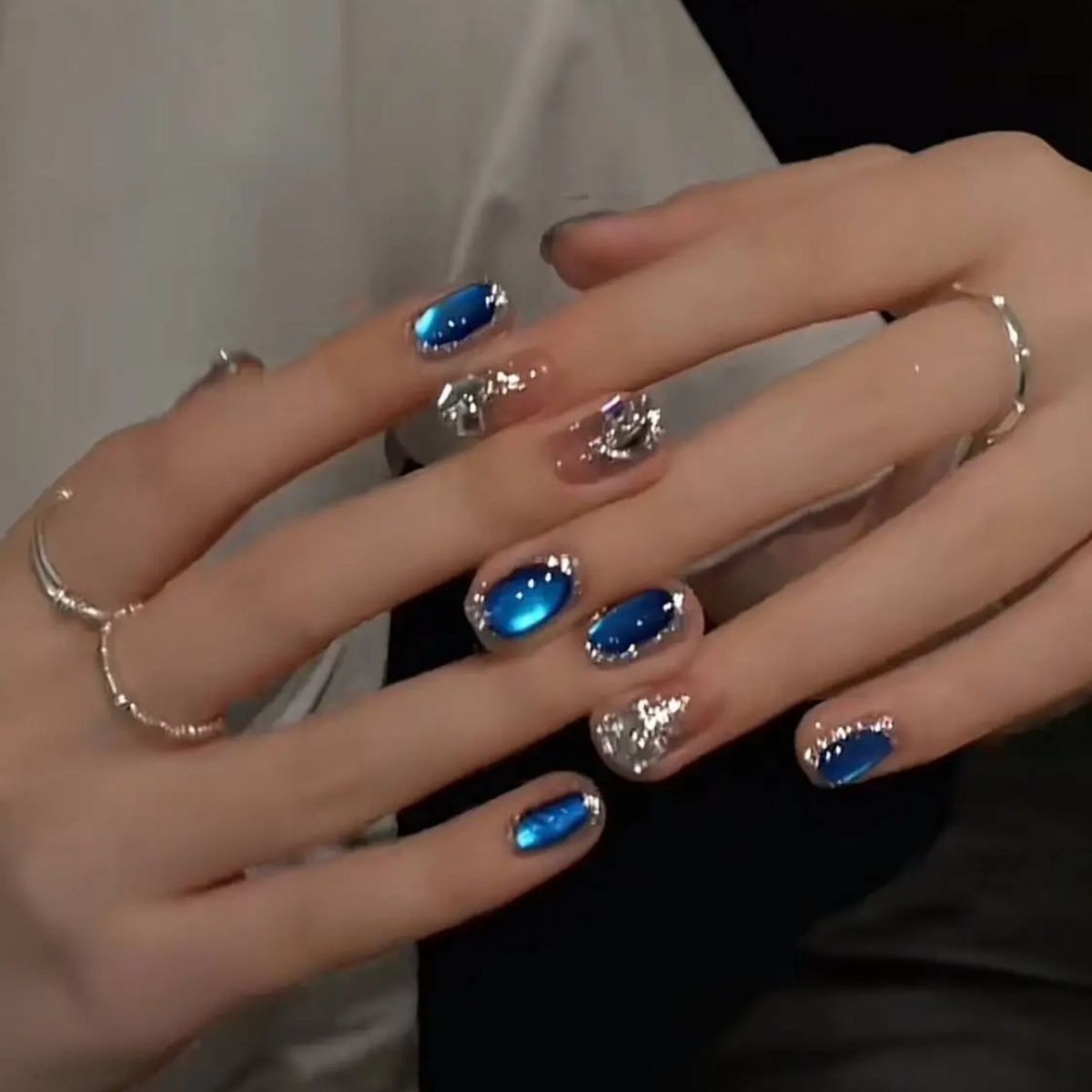 Blue Star Press-On Nails