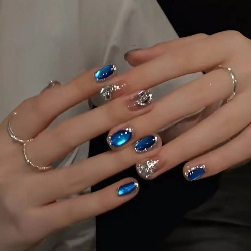 Blue Star Press-On Nails