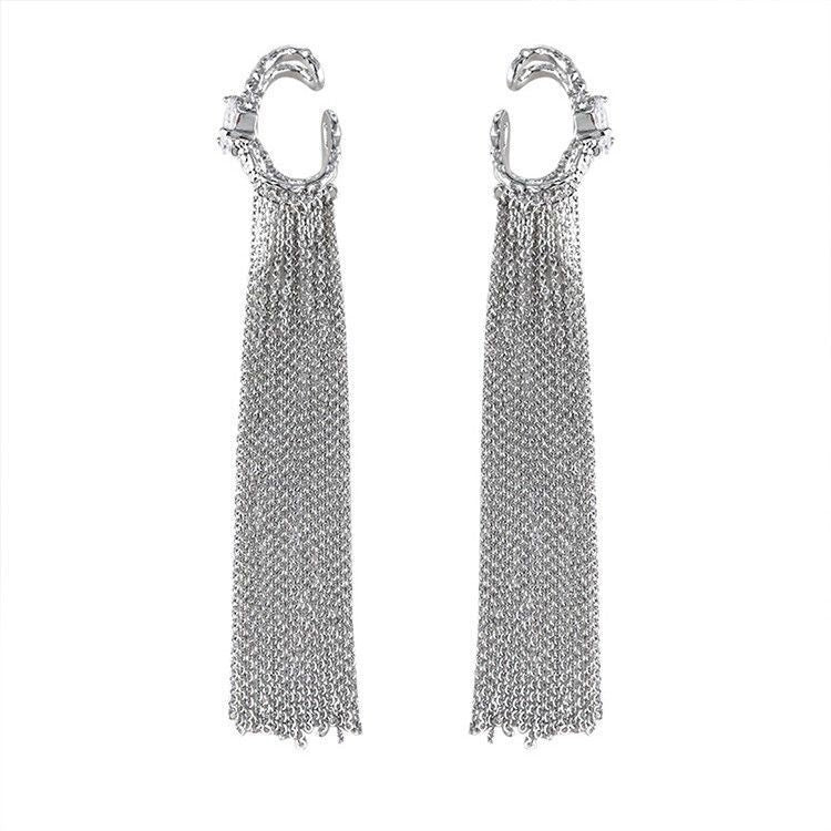 Tassel Long Clip-On Earrings – image 6
