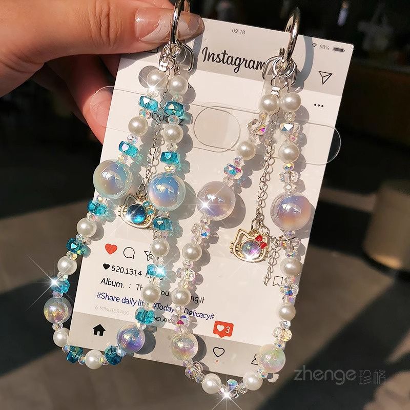 Multicolour Cat Charm Wrist Strap Set — product view 4
