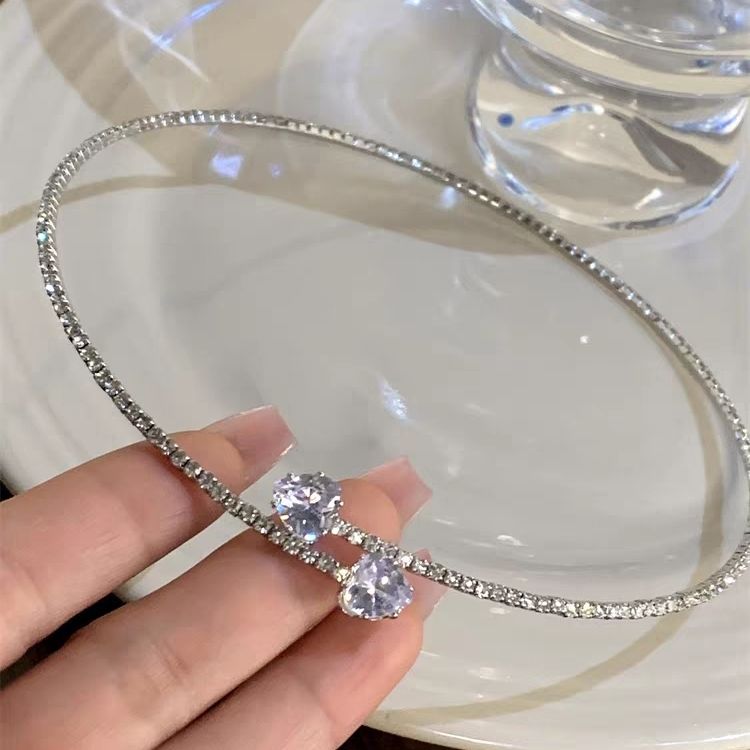 Heart Crystal-Style Adjustable Necklace – image 3
