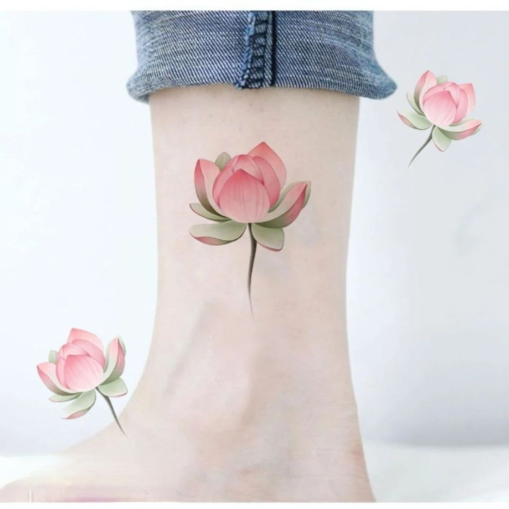 Lotus Floral Temporary Tattoo Set — product view 3