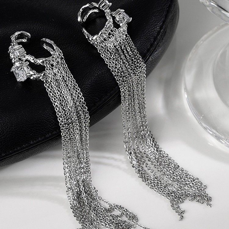 Tassel Long Clip-On Earrings – image 5