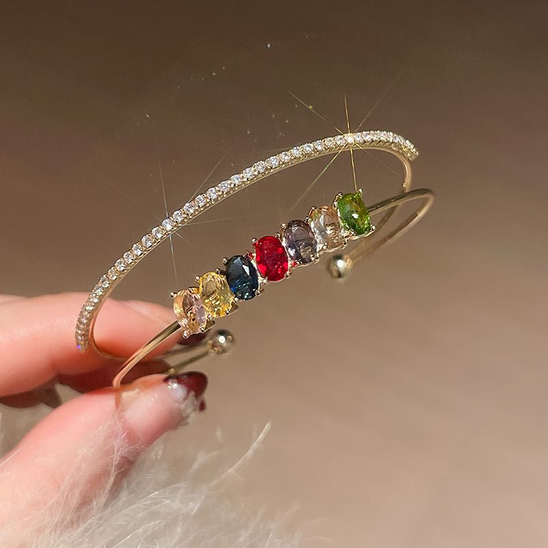 Floral Crystal-Style Adjustable Bracelet – image 14