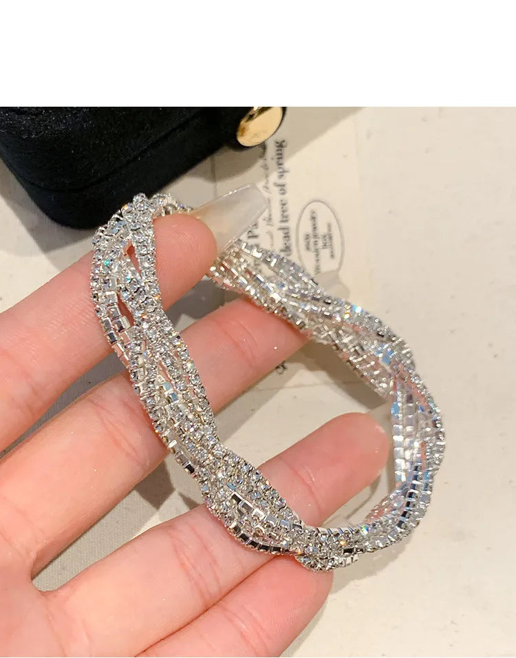 Floral Crystal-Style Multi-Layer Bracelet – image 3