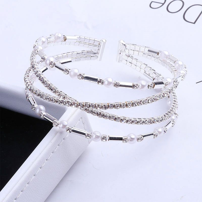 Rose Gold-Tone Rose Multi-Layer Bracelet