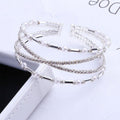 Rose Gold-Tone Rose Multi-Layer Bracelet