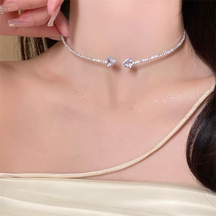 Heart Crystal-Style Adjustable Necklace – image 4