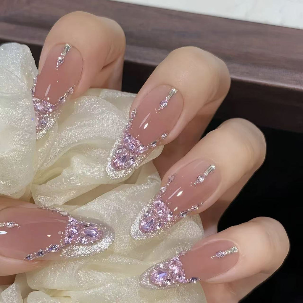 Long Shimmer Press-On Nails