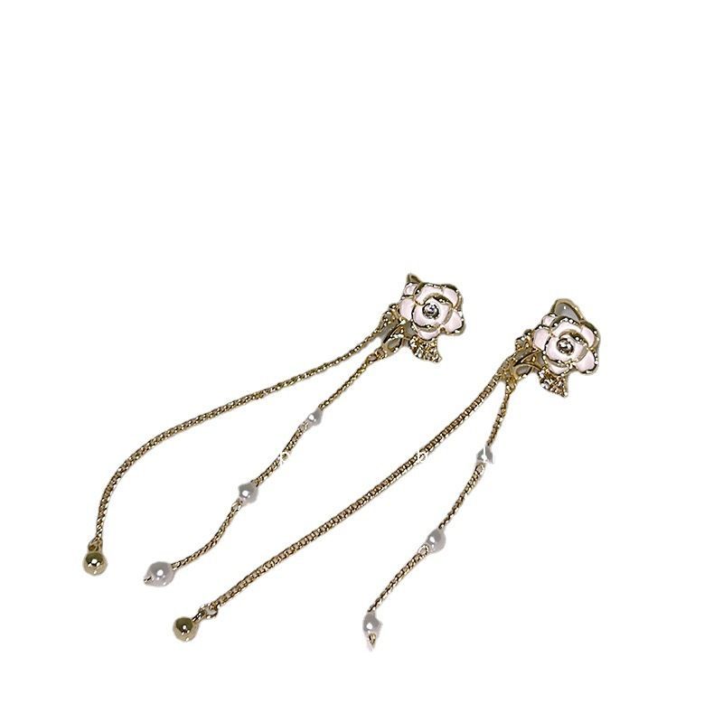 Teardrop Floral Clip-On Earrings – image 6