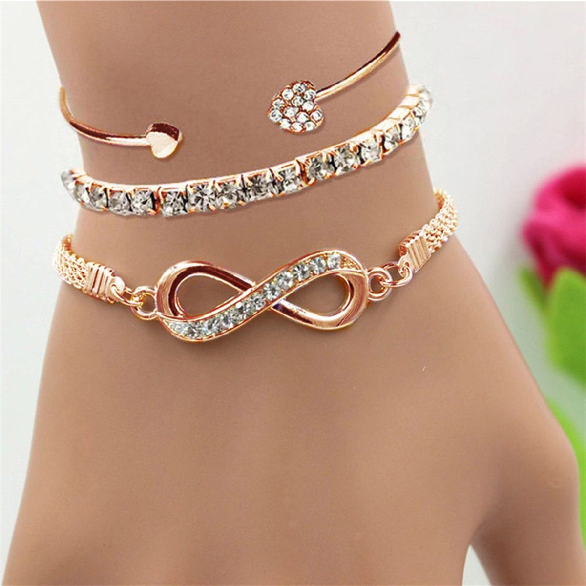 Heart Adjustable Set Bracelet