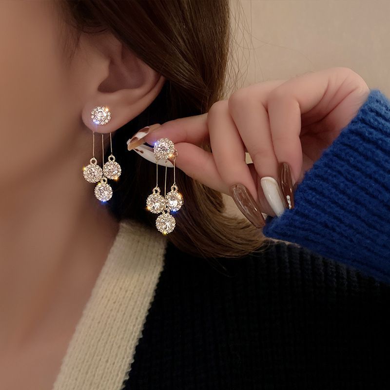 Crystal-Style Tassel Earrings – image 6