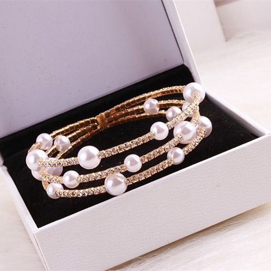 Rose Gold-Tone Rose Multi-Layer Bracelet – image 15
