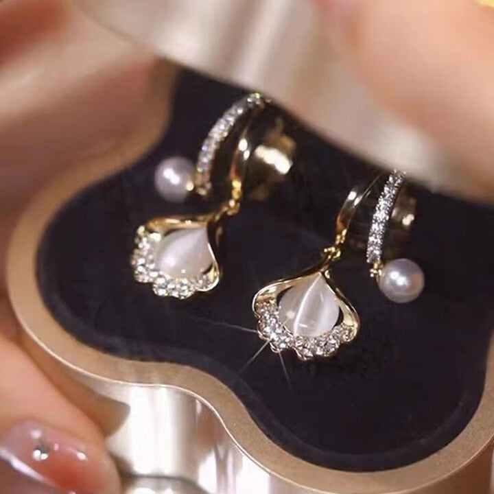 Ginkgo Pearl Earrings