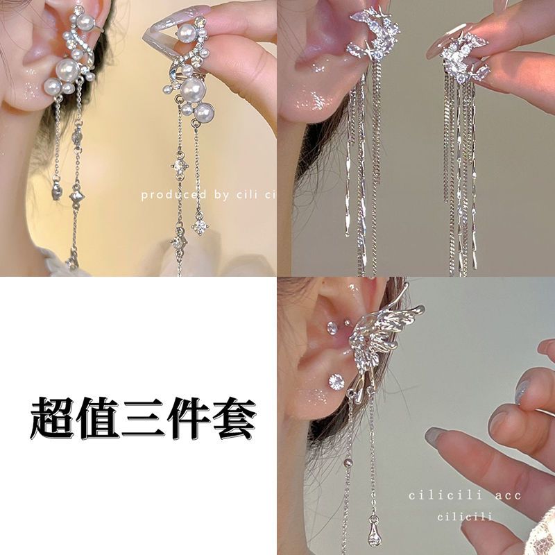 cili Pearl-Style Tassel Clip-On Earrings – image 17