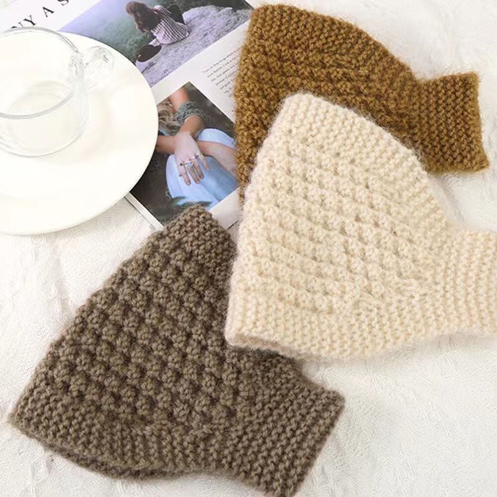 Knit Ear Warmer Headband - Flax - image 3