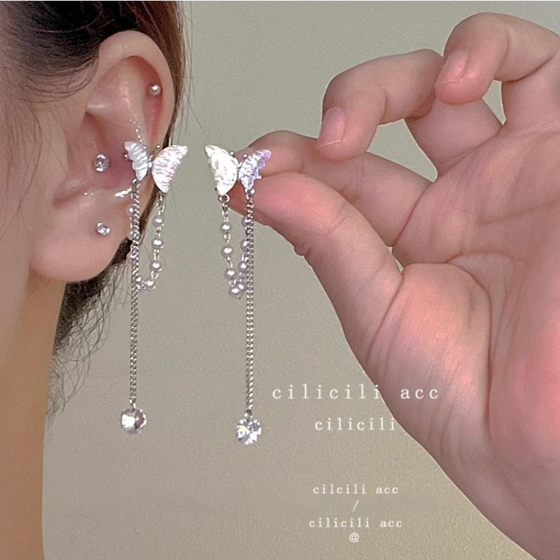 cili Pearl-Style Tassel Clip-On Earrings – image 11