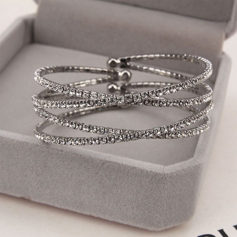 Rose Gold-Tone Rose Multi-Layer Bracelet – image 9