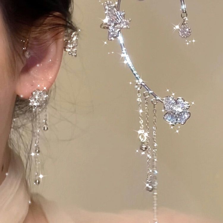 Butterfly Tassel Clip-On Earrings