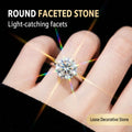 Round faceted loose decorative stone shown on fingertips