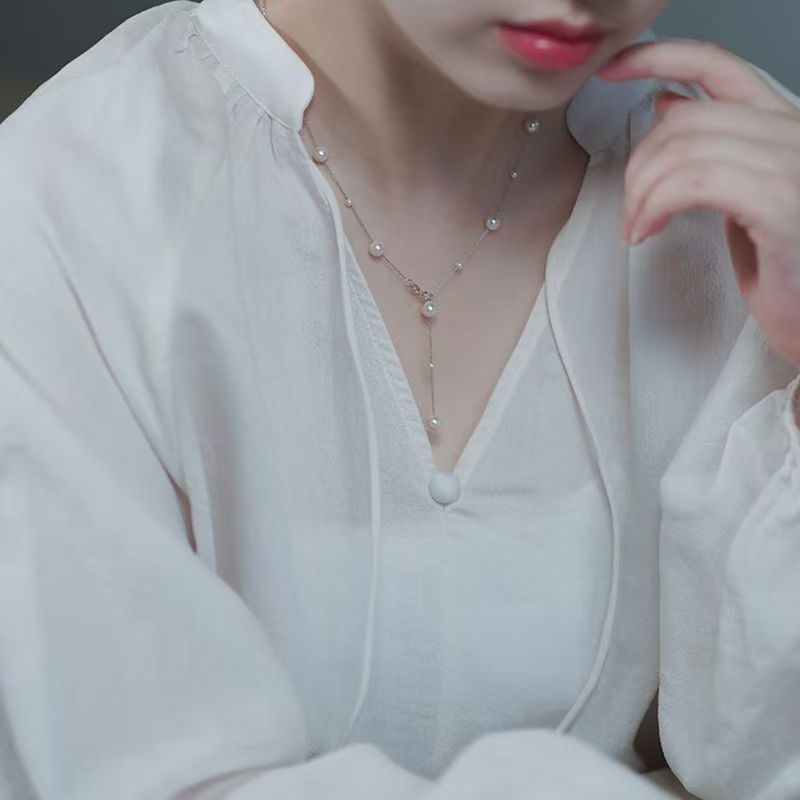 Star Pearl-Style Necklace — product view 8