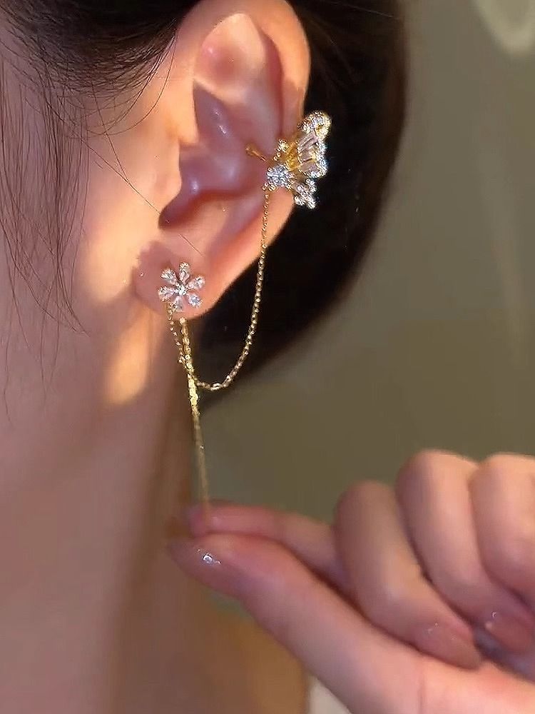 Floral Tassel Earrings – image 3