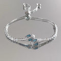 Blue Snake Crystal-Style Bracelet