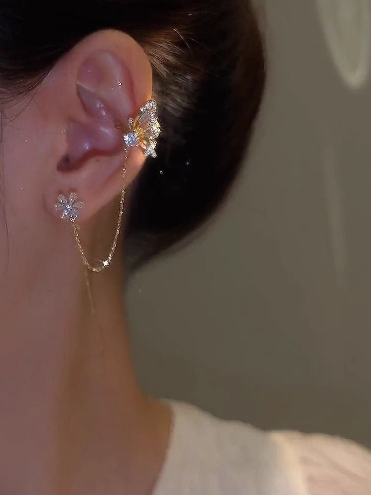 Floral Tassel Earrings – image 2