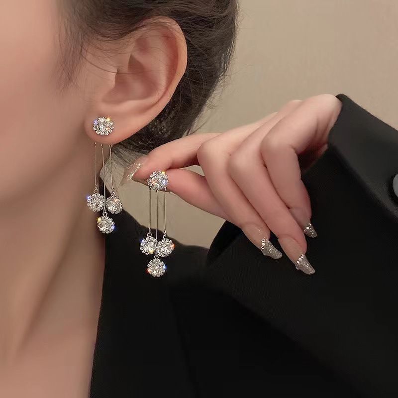 Crystal-Style Tassel Earrings – image 9