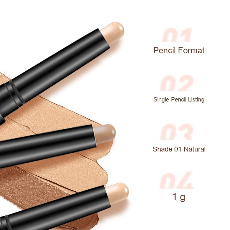 Monplay concealer pencil format and texture illustrations; this listing is one 1 g pencil in shade 01 Natural