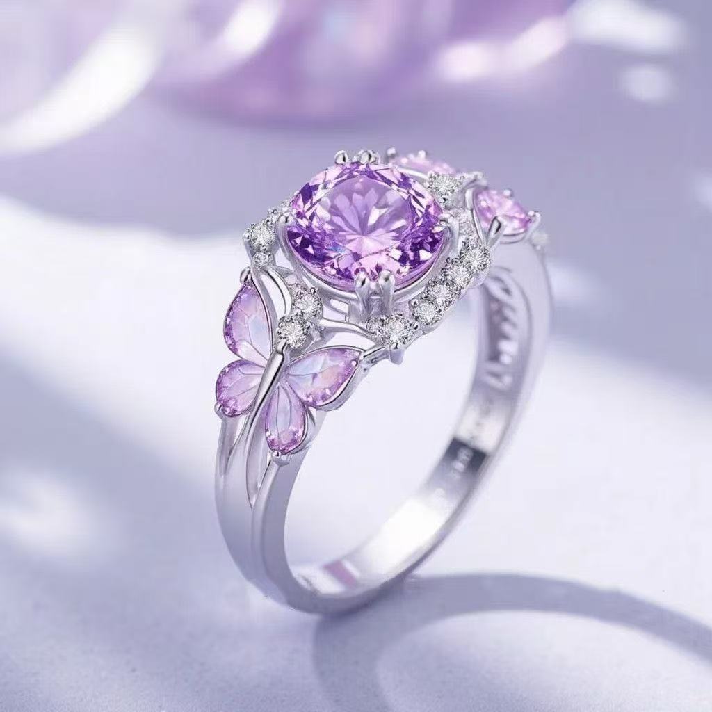 Purple Butterfly Ring – image 5