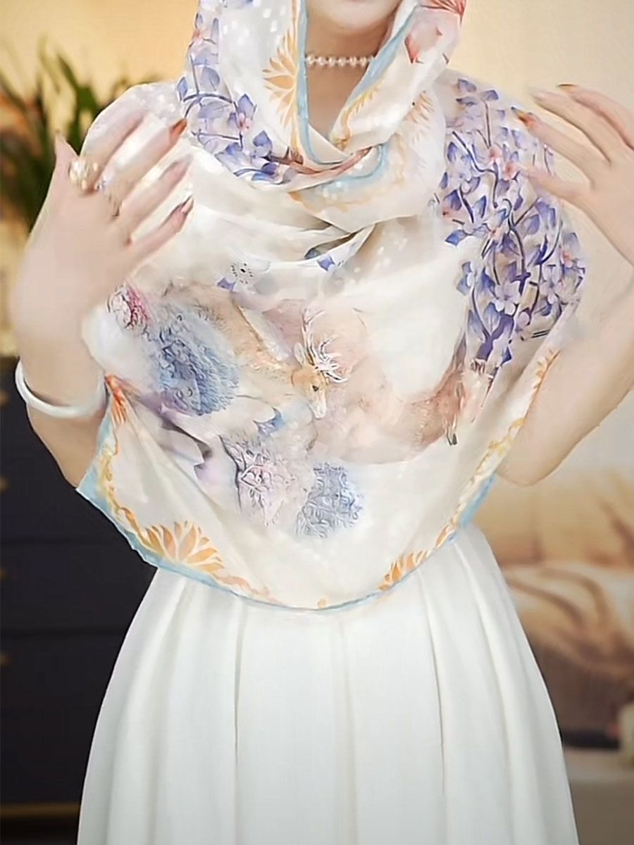 Floral Scarf — product view 5