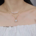 Gold-Tone Pearl-Style Layered Necklace