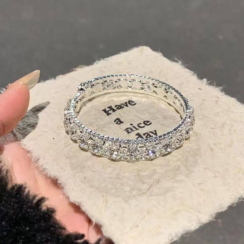 Crystal-Style Multi-Layer Adjustable Shimmer Bracelet