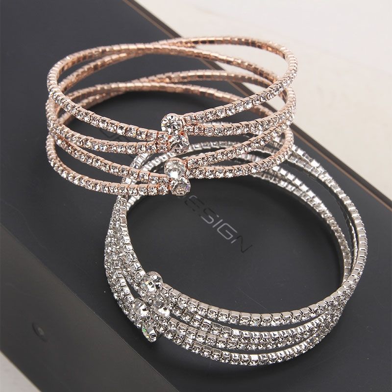 Rose Gold-Tone Rose Multi-Layer Bracelet – image 4