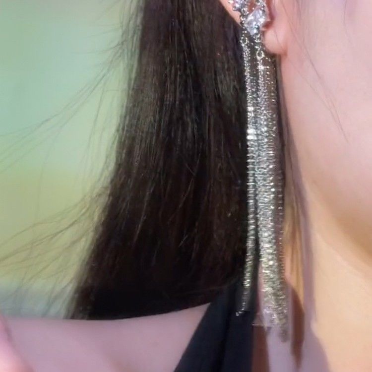Tassel Long Clip-On Earrings – image 3