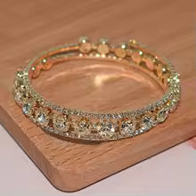 Crystal Rhinestone Bangle Bracelet