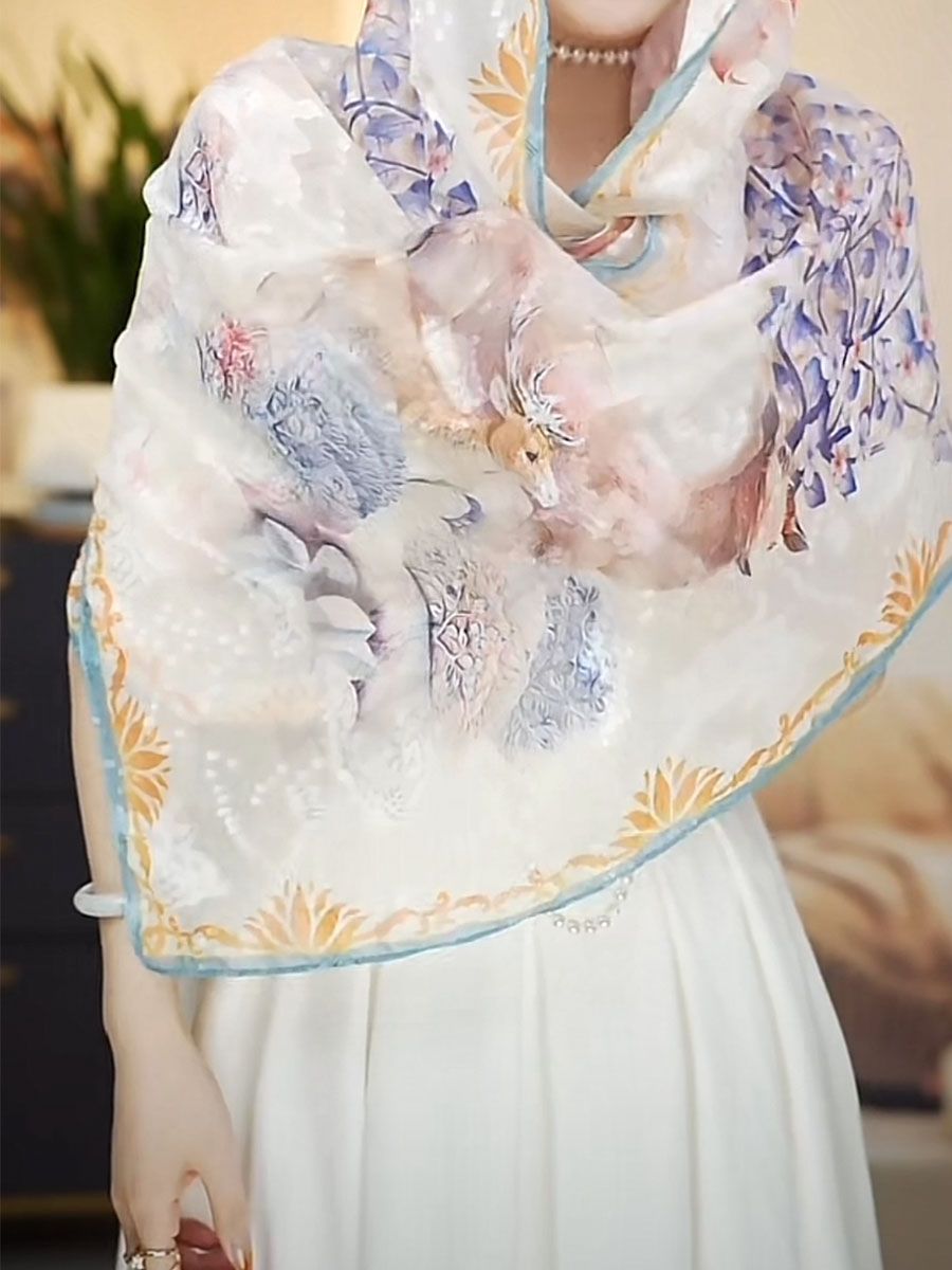 Floral Scarf — product view 4