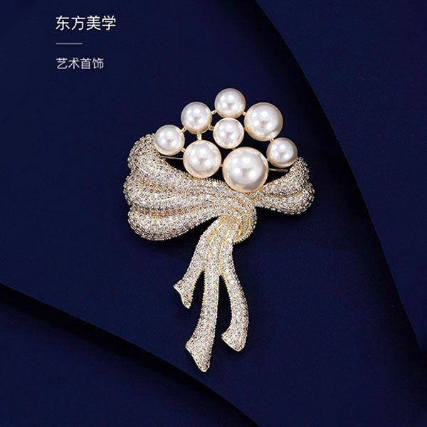 Pearl-Style Brooch — product view 4