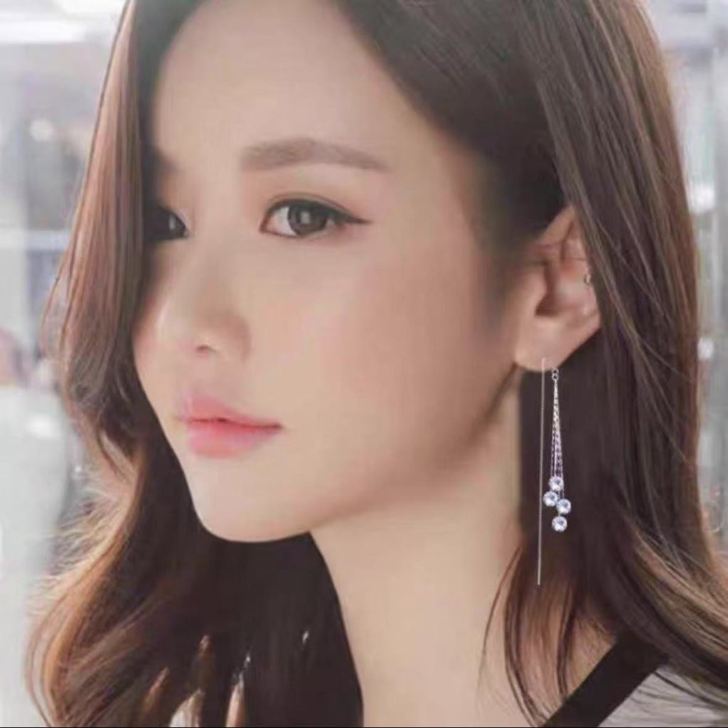 Crystal-Style Tassel Long Earrings – image 7