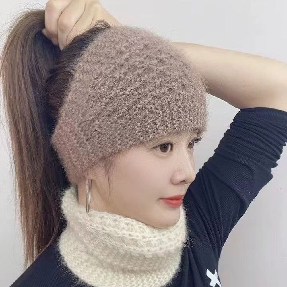 Knit Ear Warmer Headband - Flax
