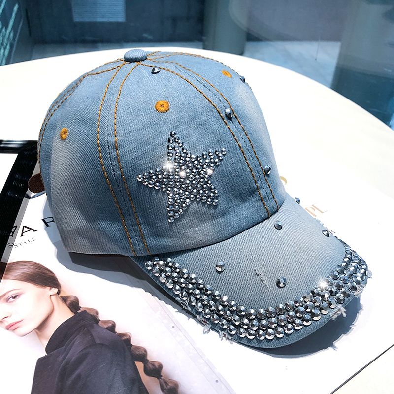 Crystal-Style Denim Hat